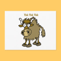 YAK YAK YAK Talking IS Life! postcards by graphicdoodles YAK YAK YAK Talking IS Life! postcards