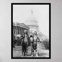 Yakama Indian Chiefs in front of the Capitol 1927 Posters