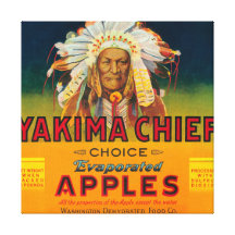Yakima Chief Apple Label - Yakima, WA Canvas Print