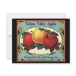 Yakima Valley Apples Vintage Fruit Crate Label Art Personalized Invites