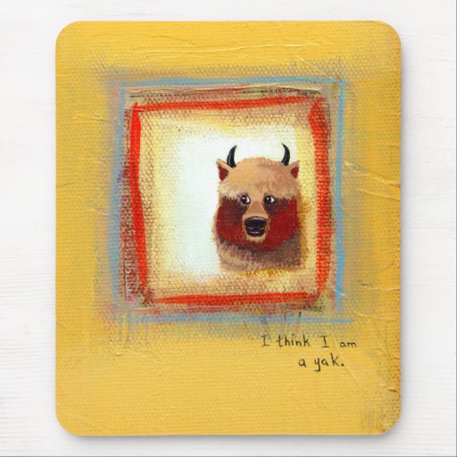 Yakkety yak fun silly original art unique painting mousepads