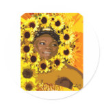 YALORDE GIRASOL BY LIZ LOZ ROUND STICKERS