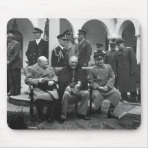 Yalta Conference Roosevelt Stalin Churchill 1945 Mousepads