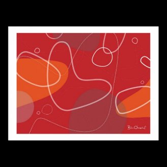 Yamaguchi - Atomic-Age Abstract Poster