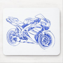 Yamaha R1 Sketch 2007 2008 mousepads