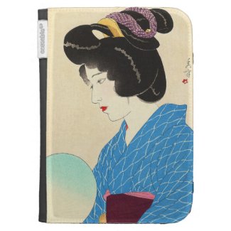 Yamakawa Shuho Dusk Tasogare japanese lady art Kindle Folio Cases