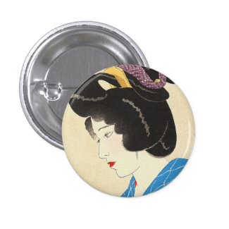 Yamakawa Shuho Dusk Tasogare japanese lady art Pin