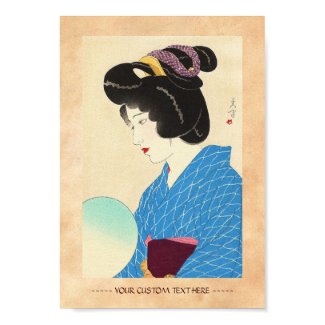 Yamakawa Shuho Dusk Tasogare japanese lady art Poster