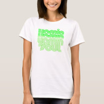 Yamin Soul white babydoll - green lettering t-shirts by yaminsoul Yamin Soul white babydoll - green lettering t-shirts