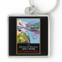 Yangtsze Yangtze River Gorges Vintage Travel Art Keychain