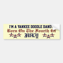 YANKEE DOODLE DANDY BUMPER STICKER