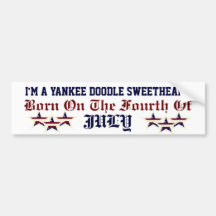 YANKEE DOODLE SWEETHEART BUMPER STICKER