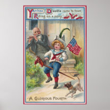 Yankee Doodle Vintage Fourth of July Print