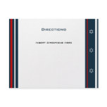 Yankees Baseball Bar Mitzvah Directions Card Personalized Invite