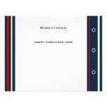 Yankees Baseball Bar Mitzvah Directions Card Personalized Invite
