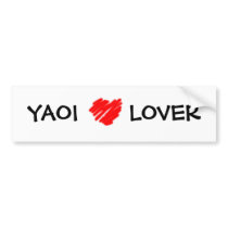 YAOI LOVER bumper sticker bumper stickers by dustbunny690 YAOI LOVER bumper sticker bumper stickers