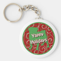 Yappy Holidays Keychain