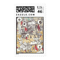 Yard Birds Postage Stamp