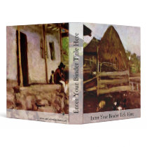 Yard Of A Farmhouse By Grigorescu Nicolae Vinyl Binder