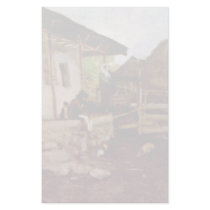 Yard Of A Farmhouse By Grigorescu Nicolae Stationery Paper
