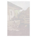 Yard Of A Farmhouse By Grigorescu Nicolae Stationery Paper