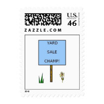 YARD SALE CHAMP - postage stamps