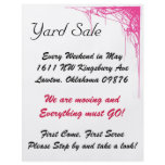 yard sale, flyer,cute,fun,simple,black,pink,bold