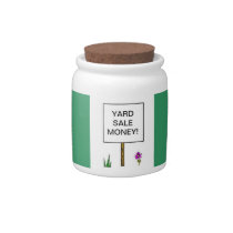 Yard Sale Money Jar Candy Jar