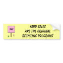 YARD SALES - bumper sticker bumpersticker