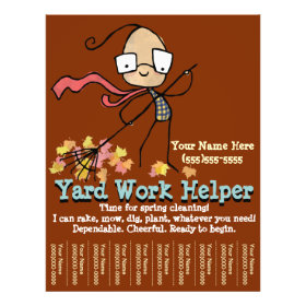 Yard Work. Garden Helper. Advertising flyer