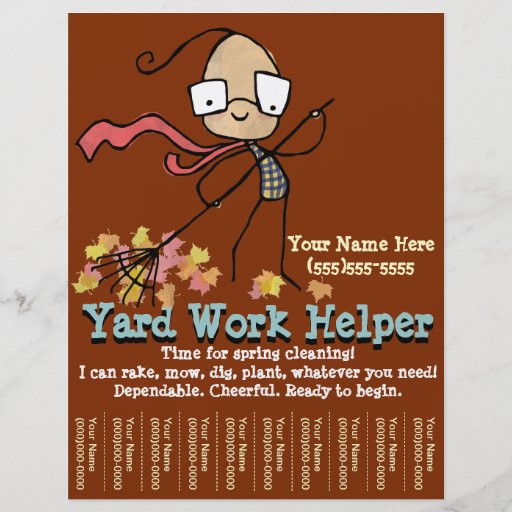 yard-work-garden-helper-advertising-flyer-zazzle