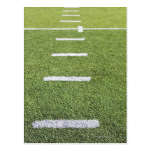 Yardlines on Football Field Post Cards