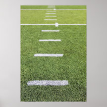 Yardlines on Football Field Poster