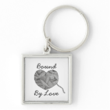 Yarn Ball Heart Illustration Keychain