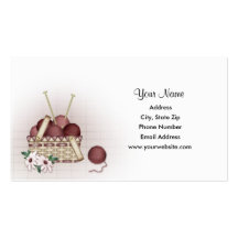 Yarn Basket - Knitting Business Cards