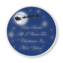 Yarn Christmas magnets by TheChristmasBoutique Yarn Christmas magnets
