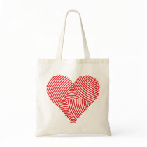 Yarn Heart Tote bags