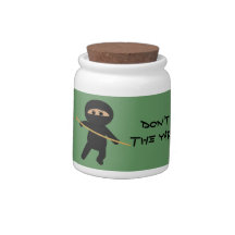 Yarn Money Protected by Knitting Ninjas Jar Candy Jar