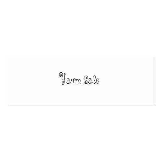Yarn Sale Business Card Template (front side)