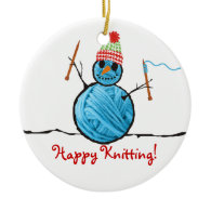 Yarn snowman knitting needles Christmas tree Christmas Ornaments