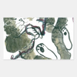 Yarn Tangle for Gray Tiger Kitten Rectangular Sticker