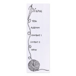 yarn, thred, & needle graphics business cards