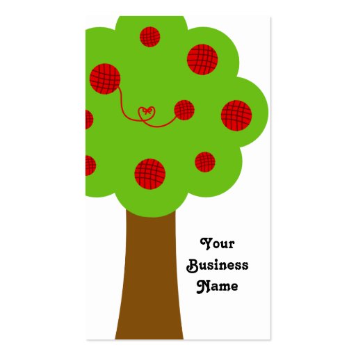 Yarn Tree Knit Crochet Business Card