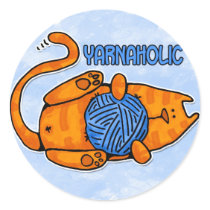 yarnaholic stickers by cfkaatje yarnaholic stickers