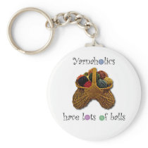 Yarnaholics Have Lots of Balls Key Chain