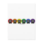 Yarnoholics Anonymous Fluffy Rainbow Sheep Postcard