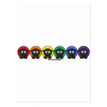 Yarnoholics Anonymous Fluffy Rainbow Sheep Postcard