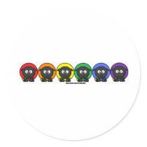 Yarnoholics Anonymous Fluffy Rainbow Sheep Sticker