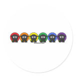 Yarnoholics Anonymous Fluffy Rainbow Sheep Sticker