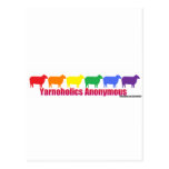 Yarnoholics Anonymous Rainbow Sheep Postcard